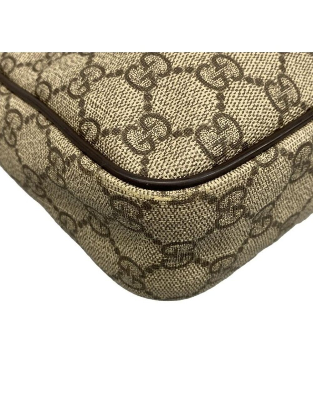 ★SOLD★ Gucci Business Bag GG Plus Supreme Dark Brown Beige No Lock Leather - Picture 6 of 15